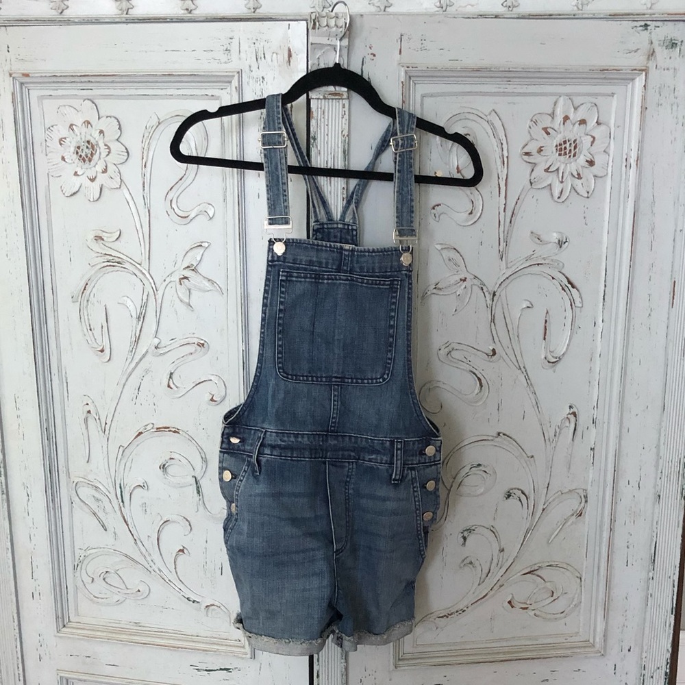 Madewell short jean overalls - size small